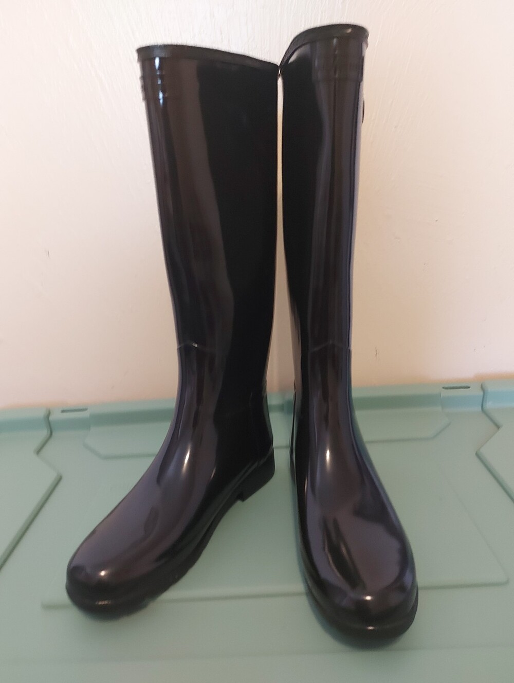Hunter Black Gloss Tall Women's Rain Boots